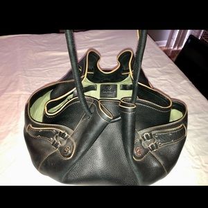 Cole Haan Black Pebble Leather Satchel Like New